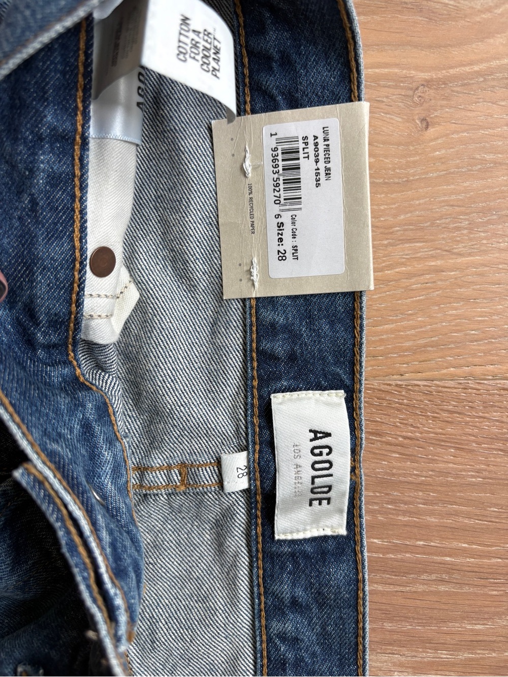 NWT AGOLDE Luna split jean 28 - Picture 2 of 5